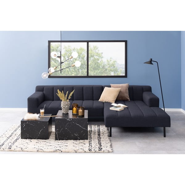 Czarne stoliki w dekorze marmuru zestaw 2 szt. 58x58 cm Dice – Actona-image-4