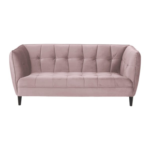 Różowa aksamitna sofa Actona Jonna