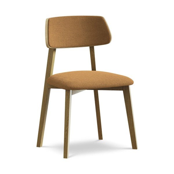 Krzesło z litego drewna w kolorze terakoty Niu – Makamii