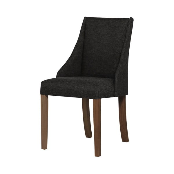 Ciemnoszare krzesło z ciemnobrązowymi nogami Ted Lapidus Maison Absolu