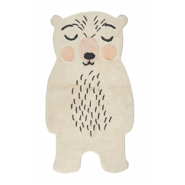 Dywan bawełniany w kształcie niedźwiedzia Nattiot, 60x110 cm