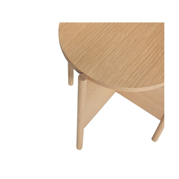 Okrągły stolik w dekorze dębu ø 45 cm Heritage – Hübsch-image-2