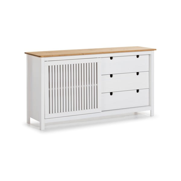 Biała drewniana komoda Marckeric Bruna-image-2