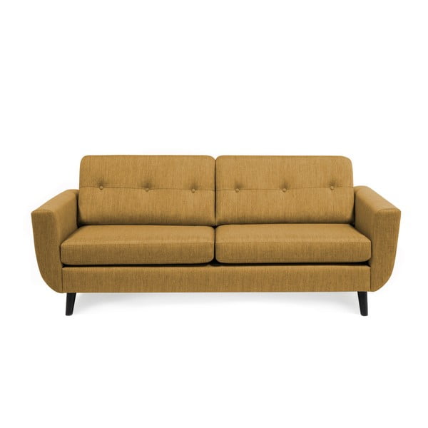 Musztardowa sofa 3-osobowa Vivonita Harlem