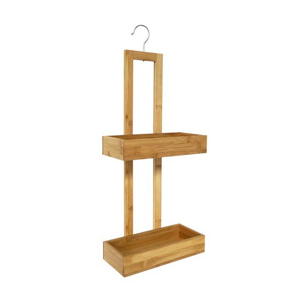 Wisząca bambusowa półka łazienkowa w naturalnym kolorze Hanoi – douceur d'intérieur-image-2