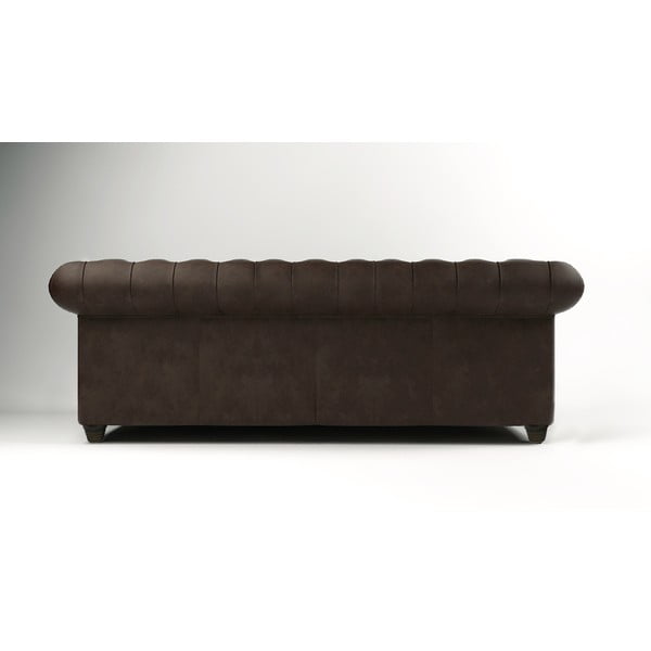 Ciemnobrązowa aksamitna sofa 230 cm Cambridge – Ropez-image-3