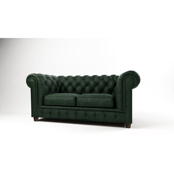 Ciemnozielona aksamitna sofa 178 cm Cambridge – Ropez