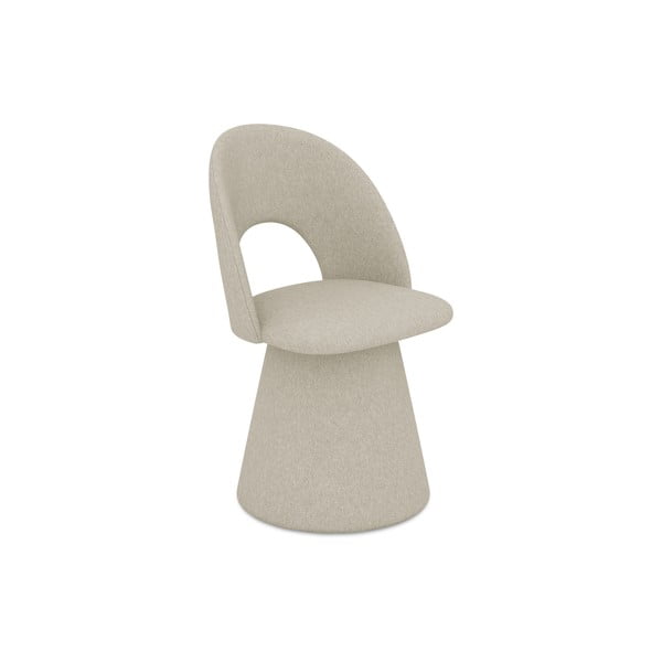 Beżowy tapicerowany fotel jadalniany Kalo – Makamii