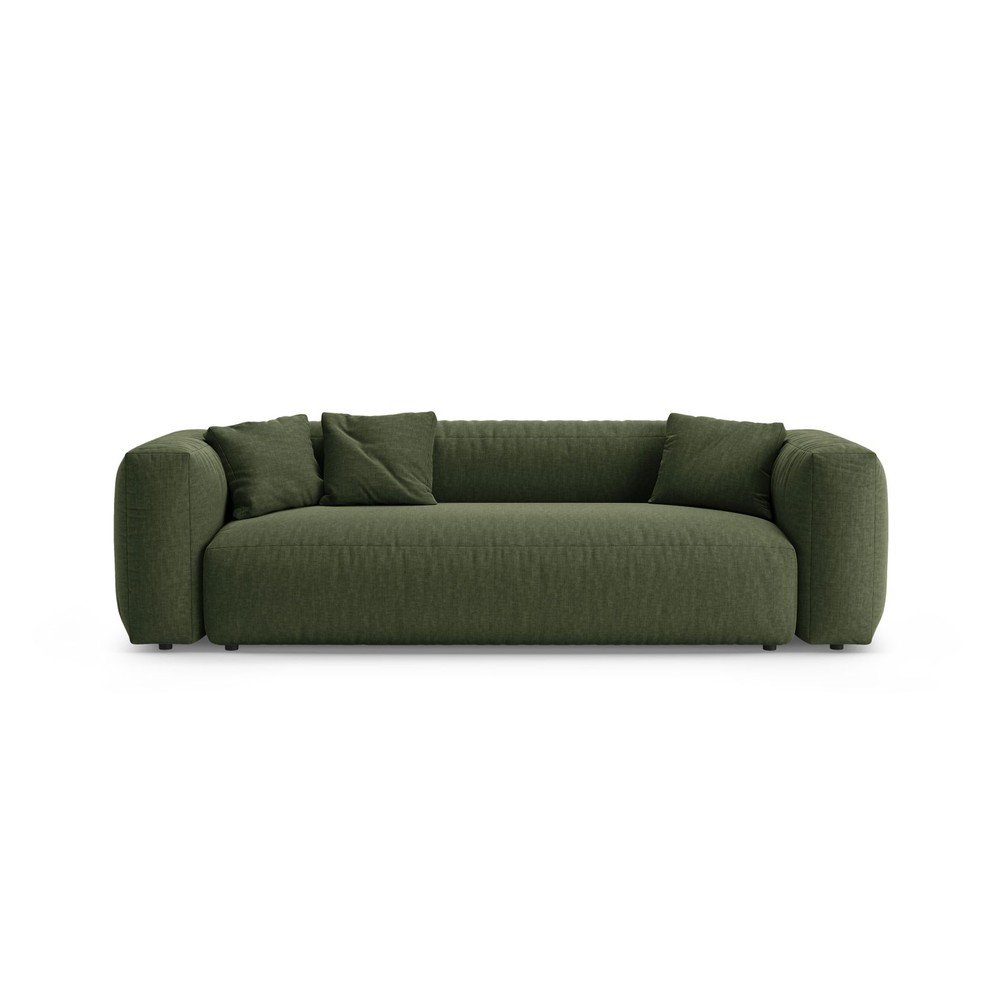 Zielona rozkładana sofa modułowa 264 cm Martina – Micadoni