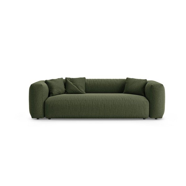 Zielona rozkładana sofa modułowa 264 cm – Micadoni 