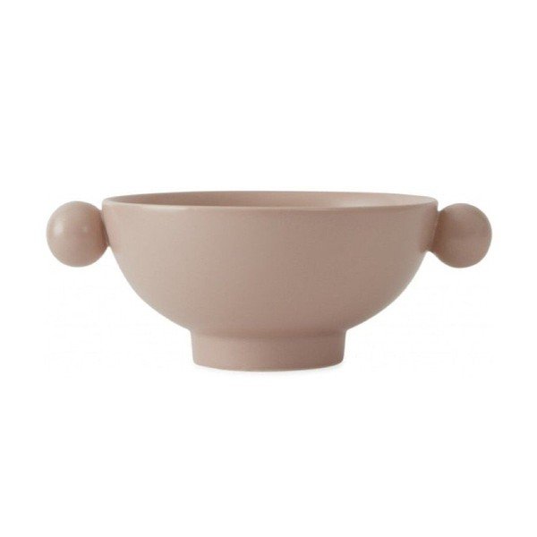 Jasnoróżowa porcelanowa miska do serwowania Inka – OYOY Living Design