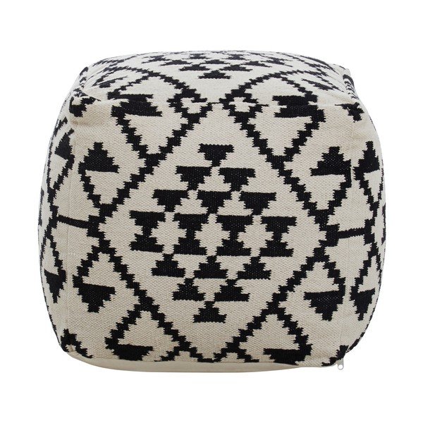 Czarno-biały puf Cefena – Premier Housewares-image-1