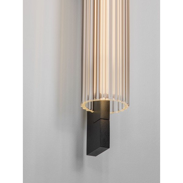 Aluminiowy kinkiet LED ze ściemniaczem w kolorze matowej czerni Glovia – Nova Luce-image-2