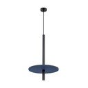 Ciemnoniebieska/beżowa metalowa lampa wisząca ø 30 cm Rilu – Sollux
