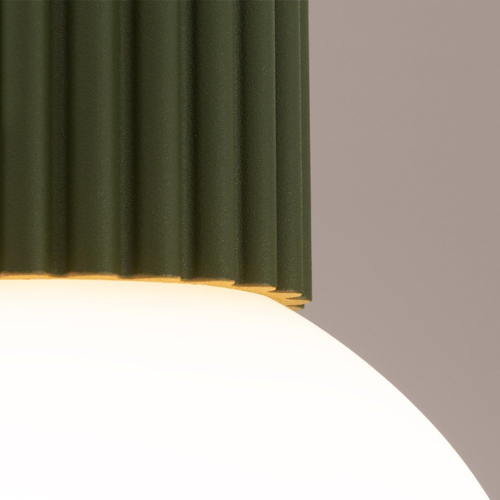 Zielona lampa sufitowa ze szklanym kloszem ø 12 cm Orbital – Sollux (zdjęcie 8)