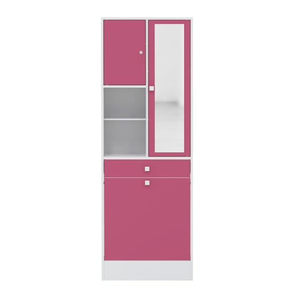 Różowa szafka łazienkowa Symbiosis André, szer. 62,6 cm