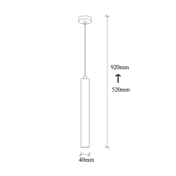 Czarna lampa wisząca z metalowym kloszem ø 4 cm Best – Opviq lights-image-4