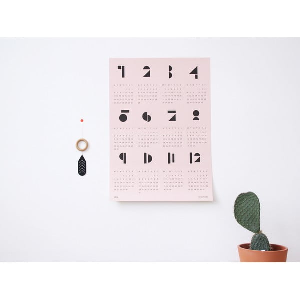 Kalendarz ścienny SNUG.Toy 2016, różowy