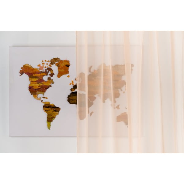 Łososiowa firanka 300x260 cm Voile – Mendola Fabrics-image-1