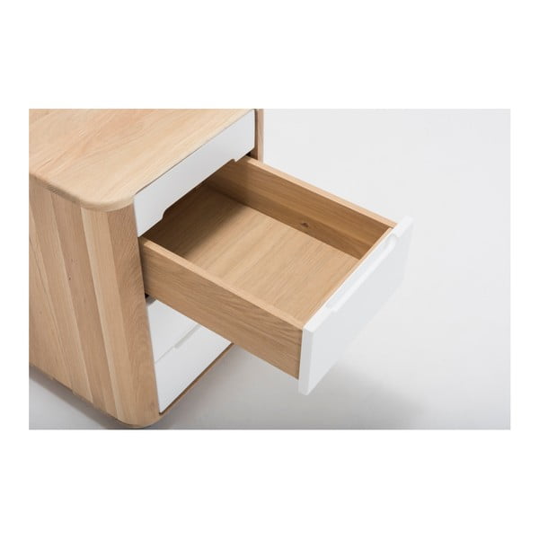 Komoda na kółkach z konstrukcją z litego drewna dębowego Gazzda Ena-image-4