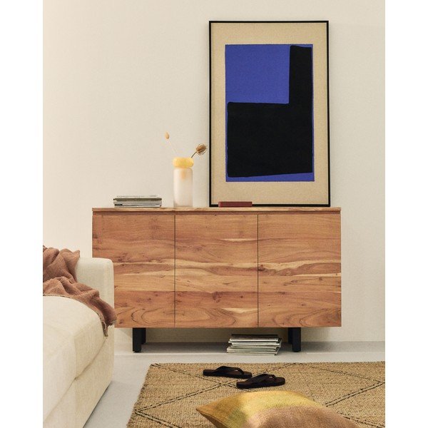 Komoda z litego drewna akacjowego w naturalnym kolorze 150x88x40 cm Uxue – Kave Home-image-1