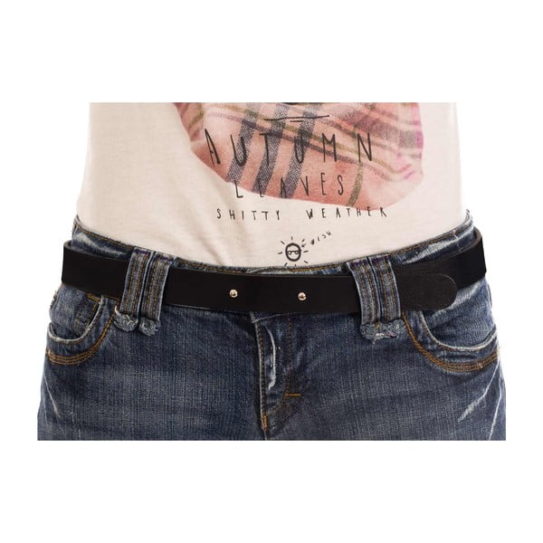 Czarny damski pasek skórzany Woox Bini Ater, M-image-4