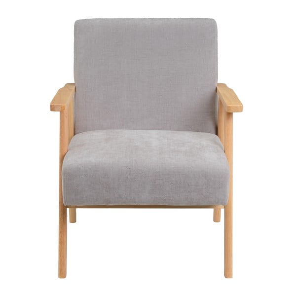 Szary fotel z tkaniny szenilowej Vintage – Casa Selección-image-2