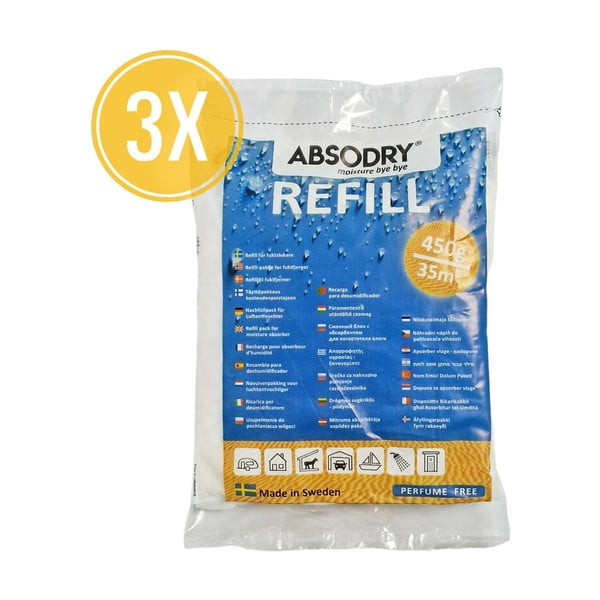 Zapasowe wkłady do pochłaniacza wilgoci zestaw 3 szt. Absodry Maxi – Everbrand Sweden-image-1