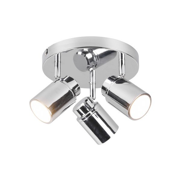 Metalowa lampa punktowa w kolorze błyszczącego srebra Angelo – Trio-image-2