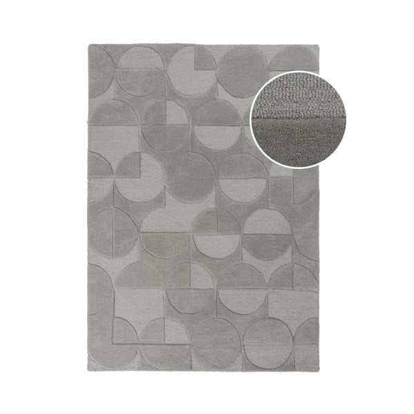 Szary wełniany dywan Flair Rugs Gigi, 160x230 cm
