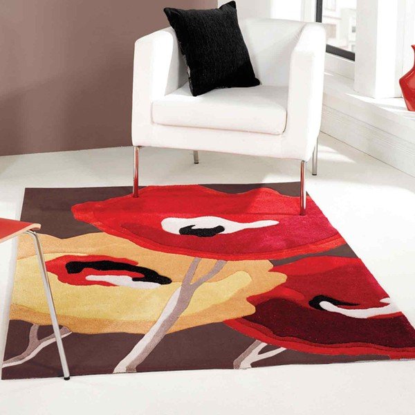 Dywan Poppy Flowers Choc Orange, 120x170 cm