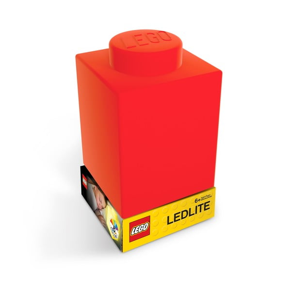 Czerwona silikonowa lampka nocna LEGO® Classic Brick