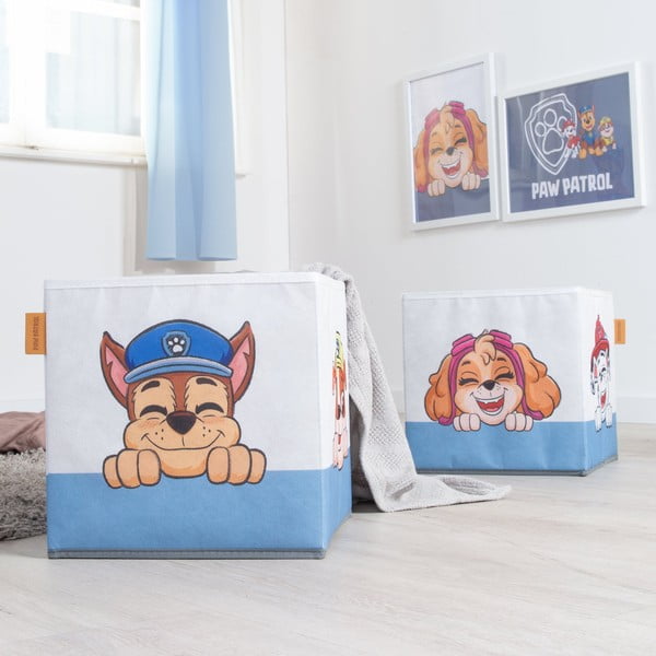 Tekstylne dziecięce pojemniki na zabawki 2 szt. 27x27x27 cm Paw Patrol – Roba-image-1