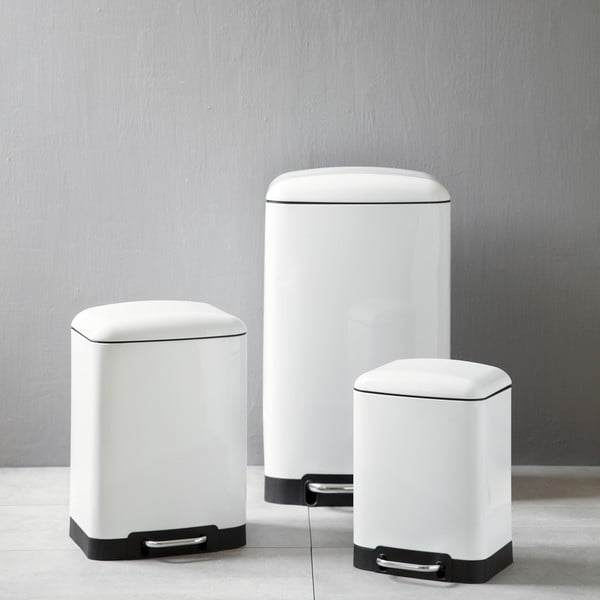 Biały kosz Steel Function Square Dustbin, 30 l-image-3