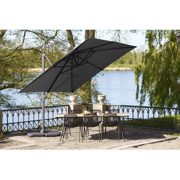 Czarny parasol ogrodowy ø 295 cm Baza – House Nordic-image-1