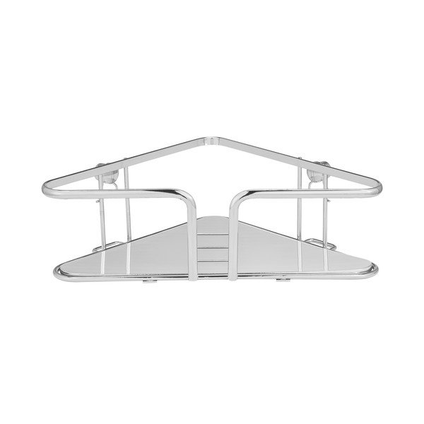 Srebrna narożna półka łazienkowa ze stali nierdzewnej Termoli – Wenko-image-2