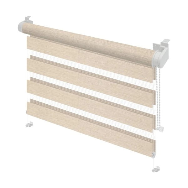 Kremowa roleta dzień i noc 57x150 cm Zebra Silvalin – Gardinia-image-1