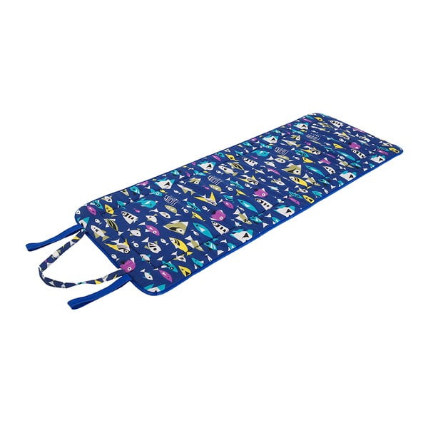 Niebieska ogrodowa poduszka do siedzenia na leżak 52x148 cm   Fishes – B.E.S.