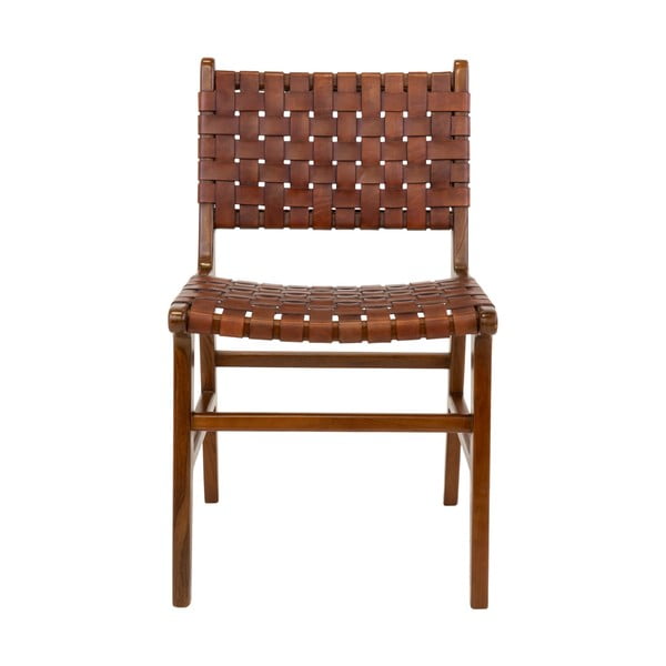 Brązowe krzesła z drewna tekowego zestaw 2 szt. Perugia – House Nordic-image-2