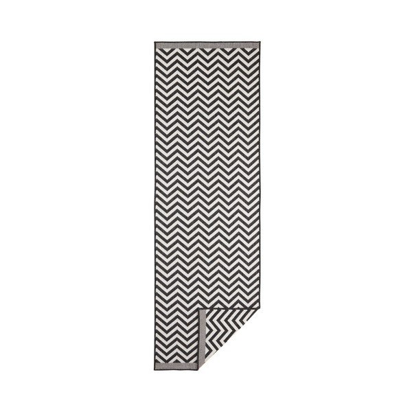 Czarno-kremowy wytrzymały chodnik dwustronny Bougari Twin Supreme Mismo, 80x350 cm-image-3