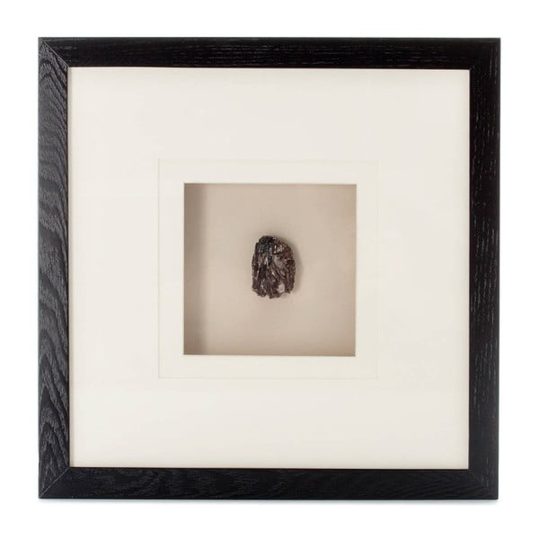 Dekoracja w ramie z ciemnym minerałem Vivorum Mineral, 40x40 cm
