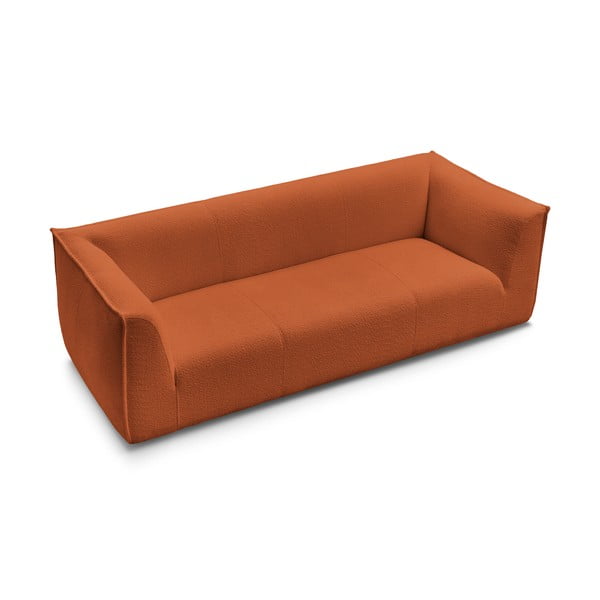 Pomarańczowa sofa z materiału bouclé 242 cm Giorgia – Bobochic Paris-image-4