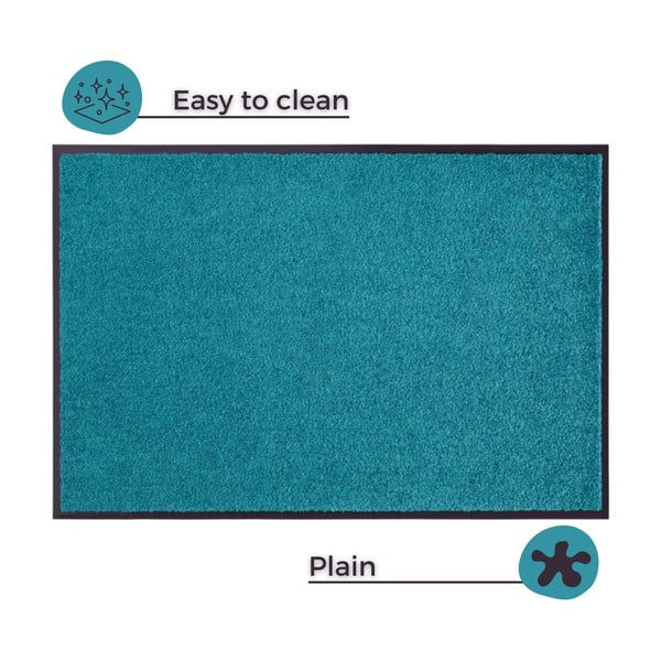Turkusowa wycieraczka Hanse Home Wash & Clean, 39x58 cm-image-3