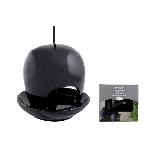 Czarny ceramiczny karmnik Esschert Design, ⌀ 18 cm-image-1