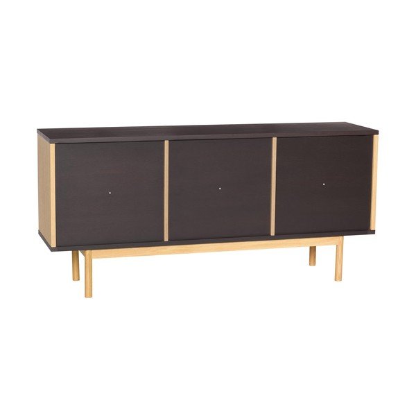 Brązowa komoda w dekorze dębu 140x65x35 cm Dual – Hübsch-image-4