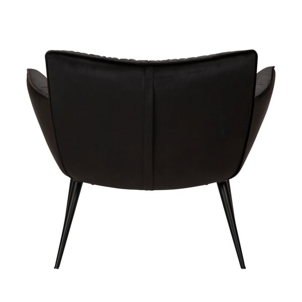 Czarny aksamitny fotel DAN-FORM Denmark Join-image-4