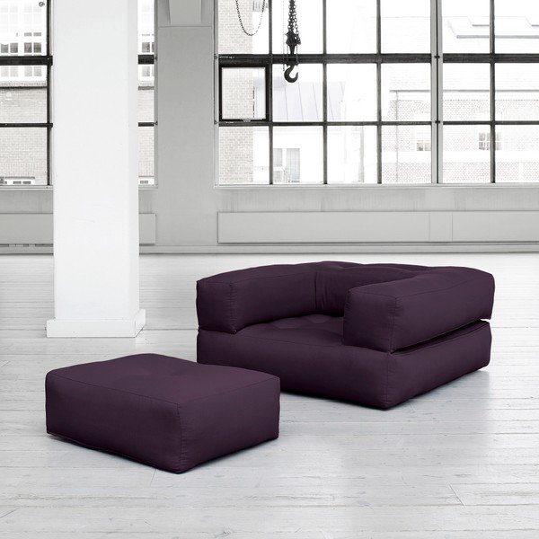 Fotel rozkładany Karup Cube Purple-image-1