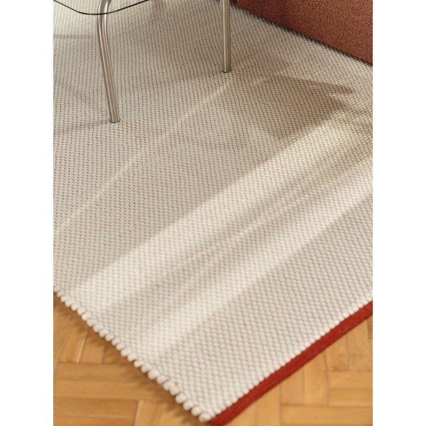 Czerwony/beżowy wełniany dywan tkany ręcznie 140x200 cm Lenu – noo.ma-image-3