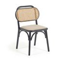 Czarno-beżowe krzesło Doriane – Kave Home