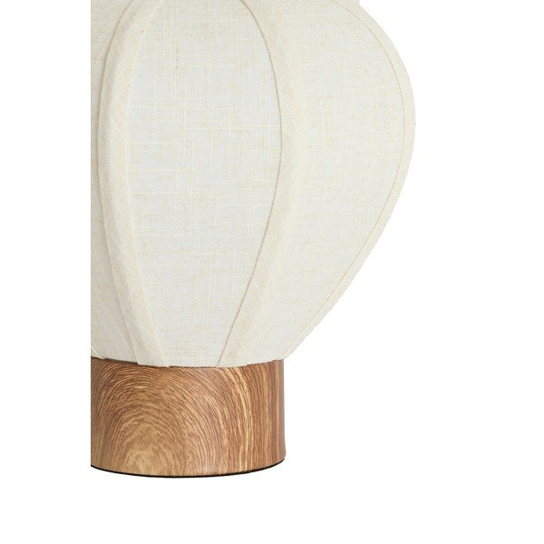 Kremowa metalowa lampa stołowa z tekstylnym kloszem (wysokość 23,5 cm) Kyzo – Light & Living-image-2
